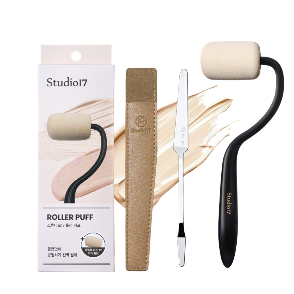 Studio17 Roller Puff Set +  Makeup Spatula